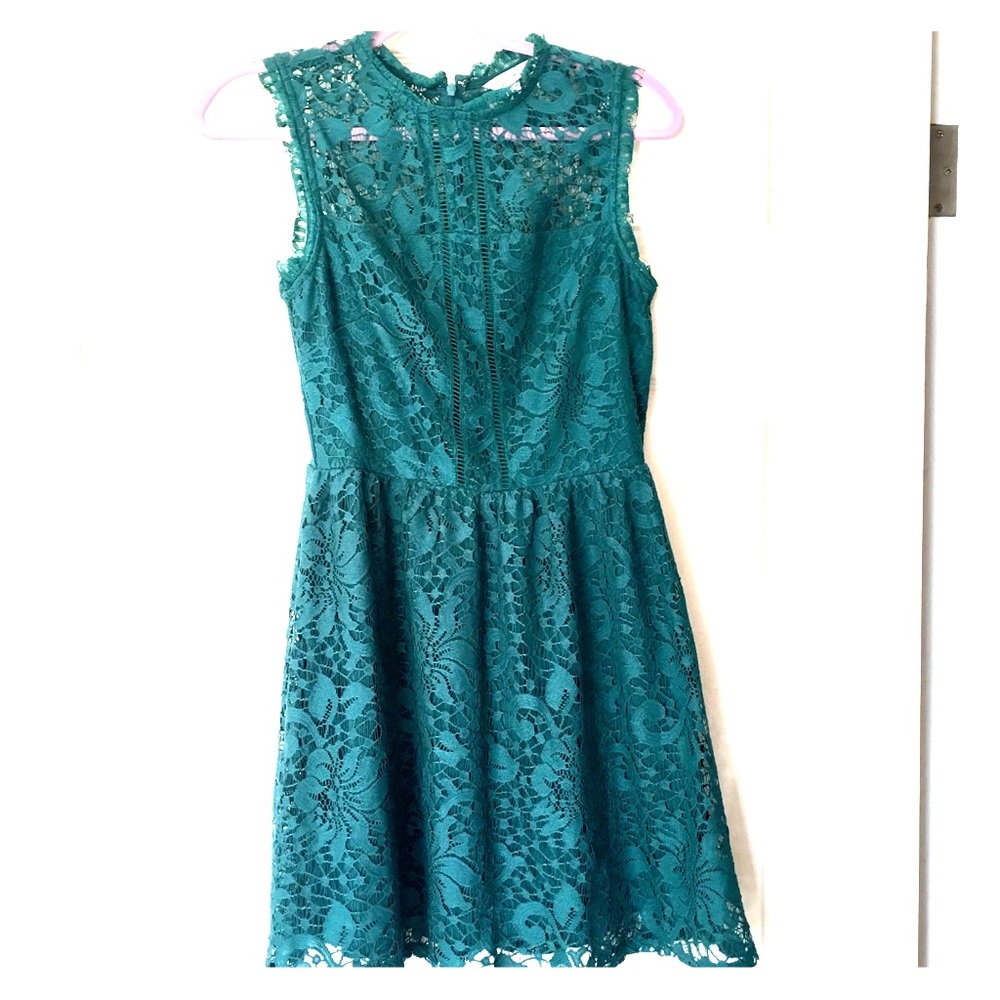 Teal cocktail dress